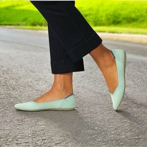 Rothy’s The Point Green Mint retired flat EUC | size 8.5